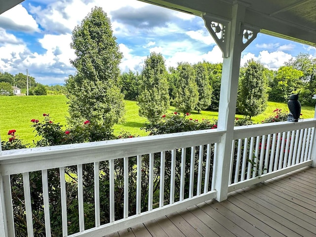 1467 Squire Fox Rd, Dandridge, TN 37725 - wooden deck featuring a yard