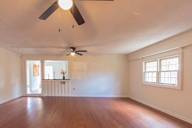 136 Cochran Dr NE, Dalton, GA 30721 - spare room with a ceiling fan, wood finished floors, and crown molding