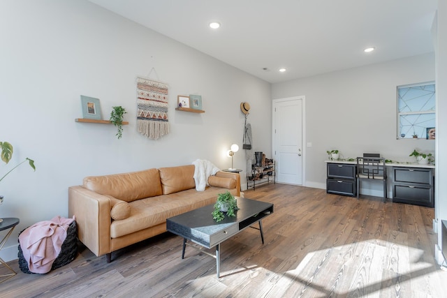 1621 Fagan St Unit 109, Chattanooga, TN 37408 - living room featuring wood finished floors and recessed lighting