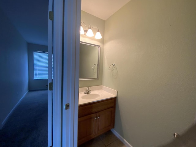 904 Cedar Creek Dr, Rossville, GA 30741 - bathroom featuring vanity and tile patterned floors
