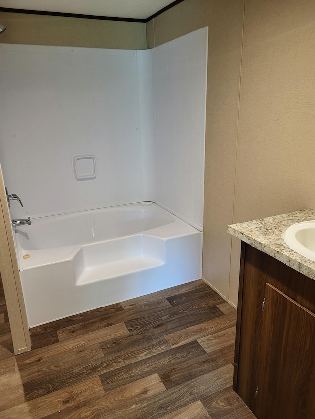 1918 Spradling Rd, Soddy Daisy, TN 37379 - bathroom with vanity and wood finished floors