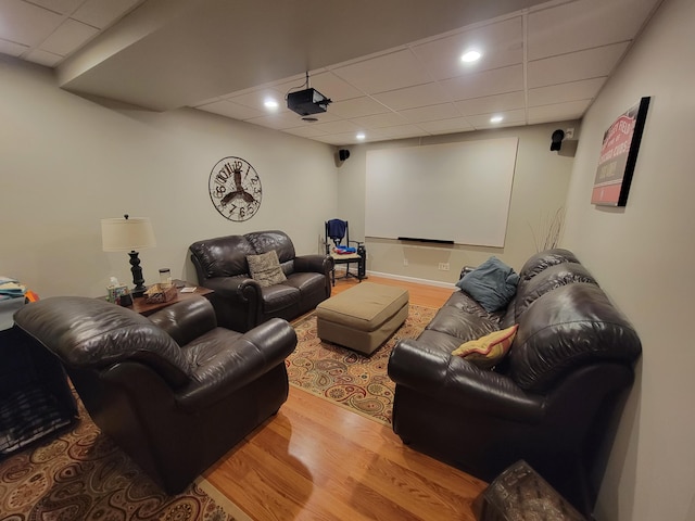 458 Fieldstone Dr, Ringgold, GA 30736 - cinema with a drop ceiling and wood finished floors
