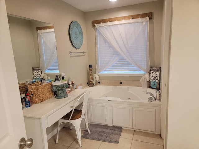 458 Fieldstone Dr, Ringgold, GA 30736 - full bathroom featuring a tub with jets and tile patterned flooring