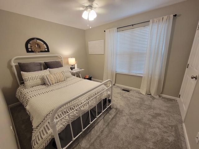 458 Fieldstone Dr, Ringgold, GA 30736 - carpeted bedroom with baseboards and a ceiling fan