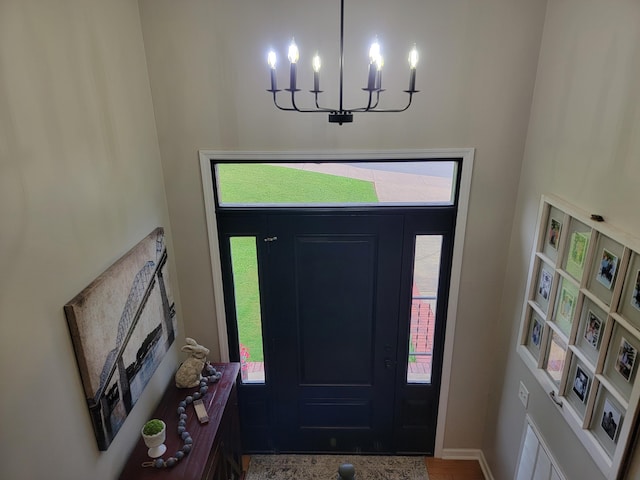 458 Fieldstone Dr, Ringgold, GA 30736 - entryway with a chandelier and healthy amount of natural light