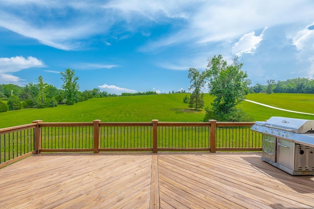 1524 Green Pond Rd, Soddy Daisy, TN 37379 - deck with grilling area and a yard