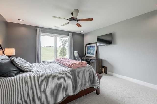 1524 Green Pond Rd, Soddy Daisy, TN 37379 - carpeted bedroom featuring baseboards and ceiling fan