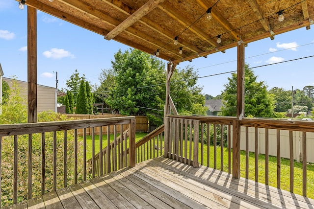 608 Maple Ln, Chattanooga, TN 37412 - wooden deck with a fenced backyard