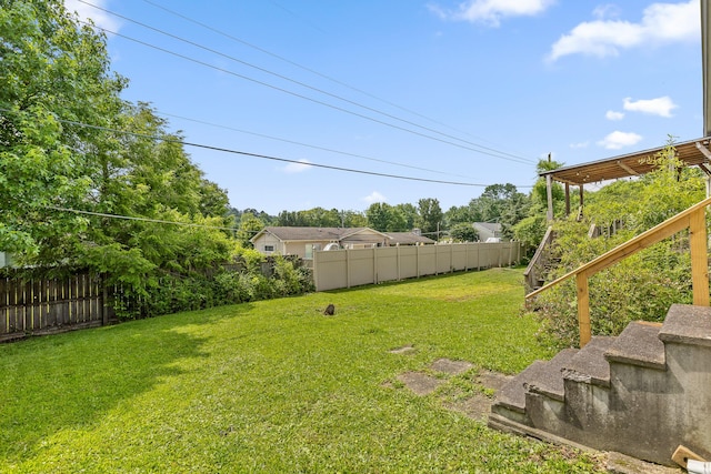608 Maple Ln, Chattanooga, TN 37412 - fenced backyard featuring stairs