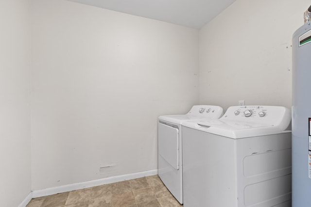 608 Maple Ln, Chattanooga, TN 37412 - washroom with independent washer and dryer and water heater