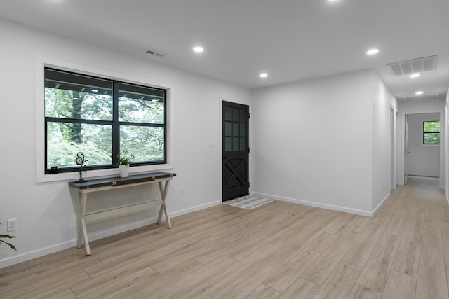 4217 W Rd, Signal Mountain, TN 37377 - foyer with light wood-style floors and recessed lighting