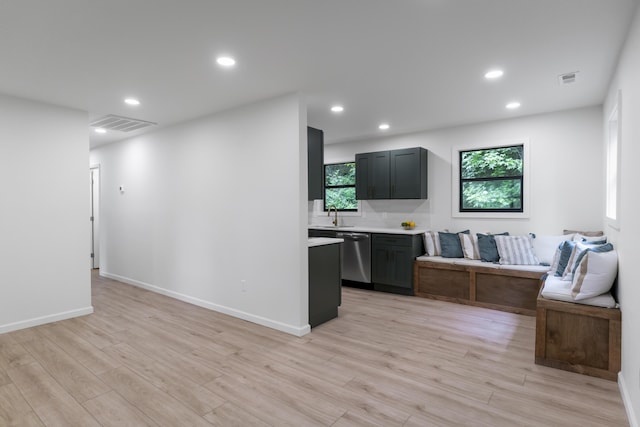 4217 W Rd, Signal Mountain, TN 37377 - living area with healthy amount of natural light, light wood finished floors, and recessed lighting