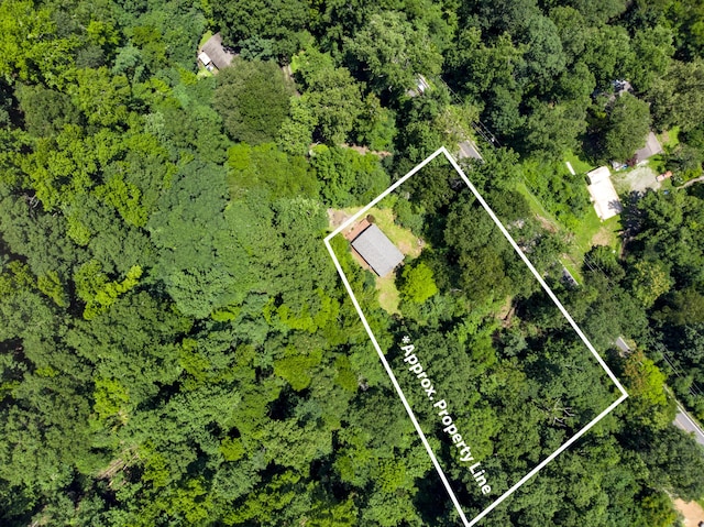 4217 W Rd, Signal Mountain, TN 37377 - aerial view of property and surrounding area featuring property parcel outlined