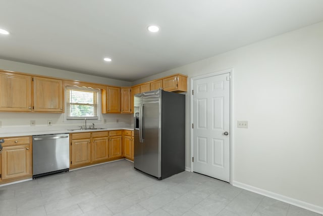 711 2nd St, South Pittsburg, TN 37380 - kitchen with stainless steel appliances, light countertops, and recessed lighting