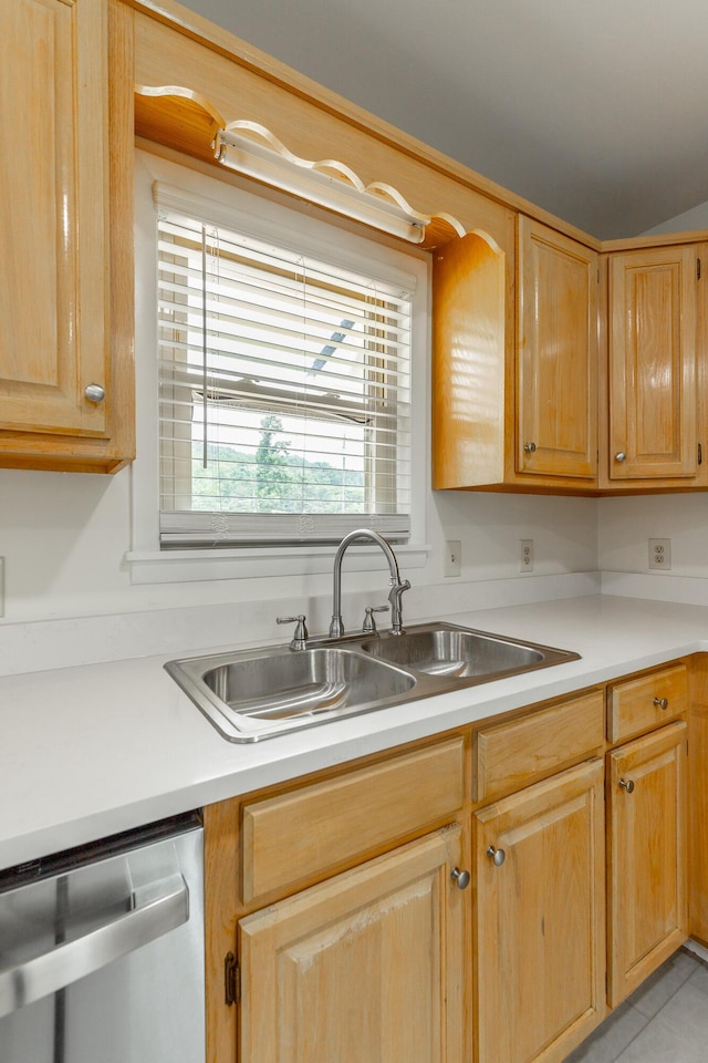 711 2nd St, South Pittsburg, TN 37380 - kitchen featuring stainless steel dishwasher and light countertops