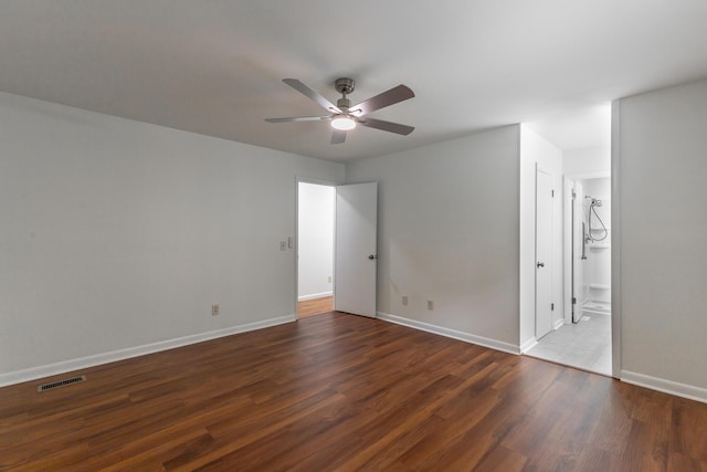 711 2nd St, South Pittsburg, TN 37380 - unfurnished bedroom with wood finished floors and ceiling fan
