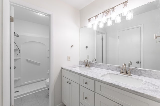 711 2nd St, South Pittsburg, TN 37380 - bathroom with double vanity and a shower