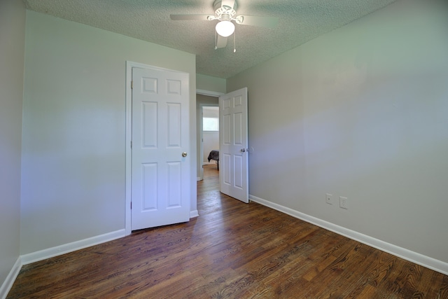 3011 Wilcox Blvd, Chattanooga, TN 37411 - spare room with a textured ceiling, dark wood finished floors, and ceiling fan