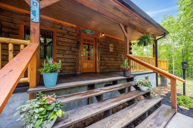 1590 Jackson Point Rd, Sewanee, TN 37375 - doorway to property featuring covered porch