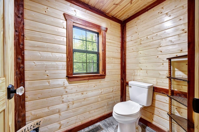 1590 Jackson Point Rd, Sewanee, TN 37375 - half bathroom featuring wood walls, wood ceiling, and wood finished floors