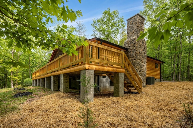1590 Jackson Point Rd, Sewanee, TN 37375 - view of jungle gym with a wooden deck and stairway