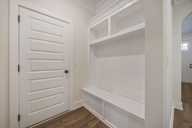 LOT3 Ari Ln, Chattanooga, TN 37421 - mudroom with dark wood-type flooring, crown molding, and arched walkways