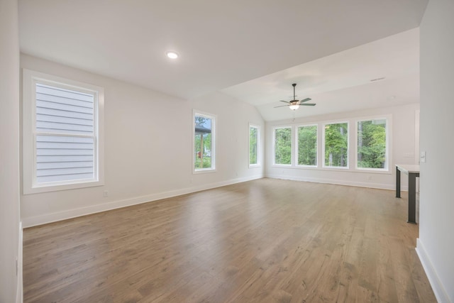 LOT3 Ari Ln, Chattanooga, TN 37421 - empty room featuring light wood-style floors, ceiling fan, and lofted ceiling