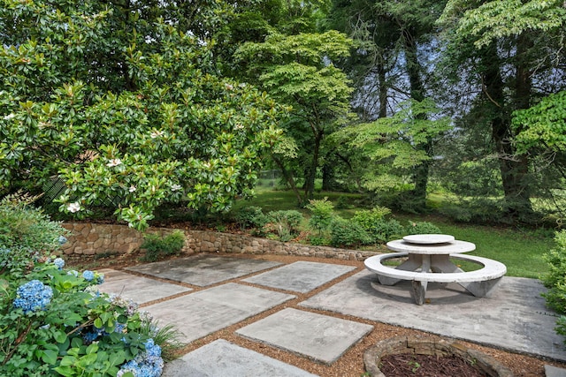 4838 Glenmar Cir, Chattanooga, TN 37416 - view of patio / terrace featuring a fire pit