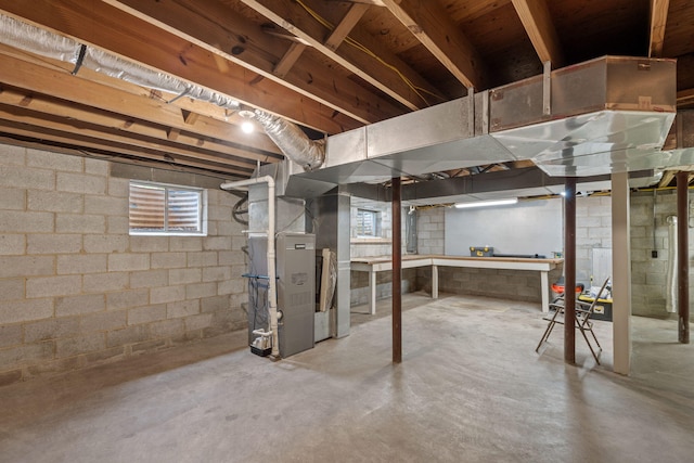 4838 Glenmar Cir, Chattanooga, TN 37416 - unfinished basement with heating unit