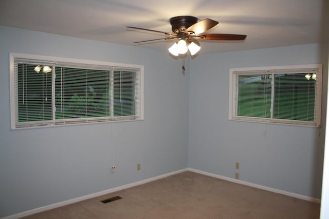 4838 Glenmar Cir, Chattanooga, TN 37416 - carpeted spare room featuring a ceiling fan and baseboards