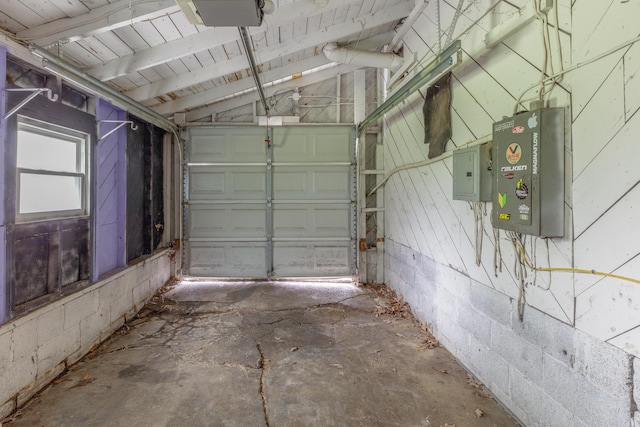 129 N Moore Rd, Chattanooga, TN 37411 - garage featuring electric panel and a garage door opener