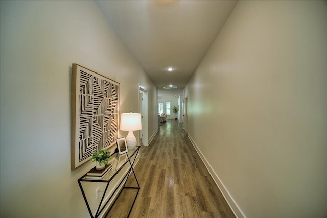 824 Lower Mill Rd, Hixson, TN 37343 - corridor featuring wood finished floors and recessed lighting