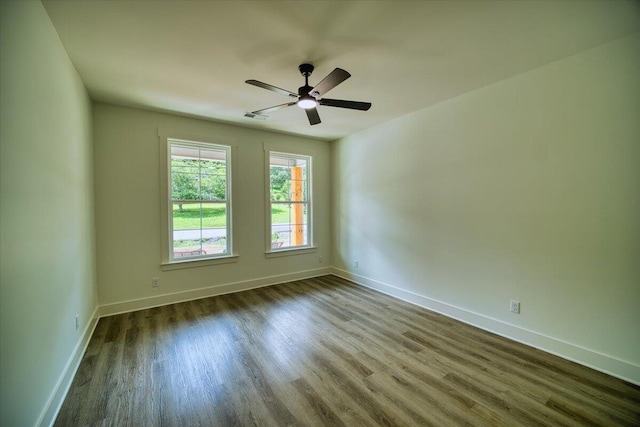 824 Lower Mill Rd, Hixson, TN 37343 - spare room with wood finished floors and a ceiling fan