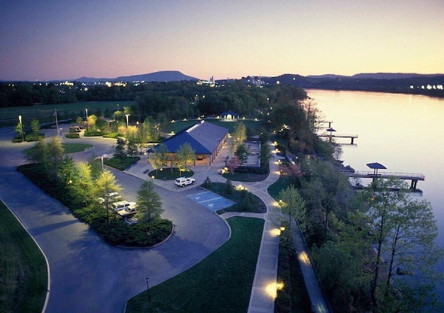 8257 Tiber Rd, Chattanooga, TN 37421 - aerial view at dusk of a water view