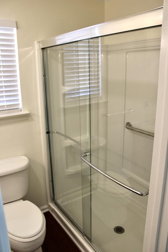 8257 Tiber Rd, Chattanooga, TN 37421 - bathroom featuring toilet and a stall shower