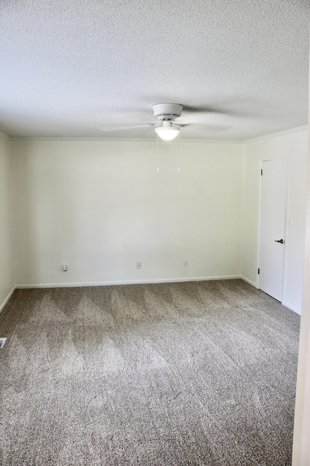 8257 Tiber Rd, Chattanooga, TN 37421 - spare room featuring carpet flooring, a ceiling fan, and a textured ceiling