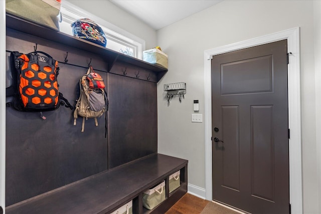 853 Dedmon Rd, Ringgold, GA 30736 - mudroom featuring wood finished floors and baseboards