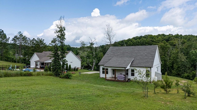 853 Dedmon Rd, Ringgold, GA 30736 - view of grassy yard with a wooden deck
