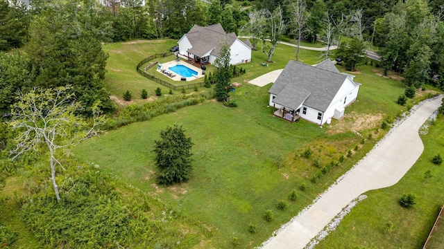 853 Dedmon Rd, Ringgold, GA 30736 - aerial view of property and surrounding area with a pool