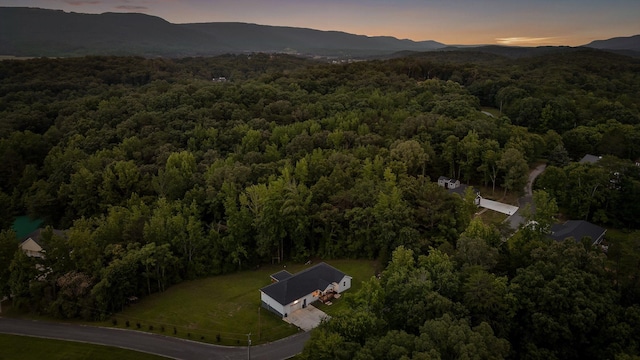 111 Oak Meadow Dr, Dunlap, TN 37327 - aerial view at dusk of a wooded view and a mountain view