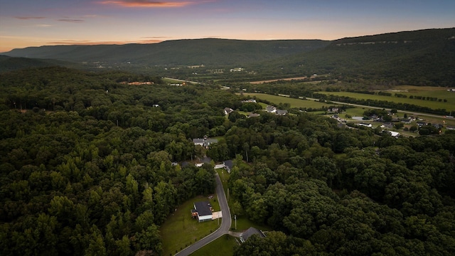 111 Oak Meadow Dr, Dunlap, TN 37327 - aerial view at dusk of a wooded view and a mountain view