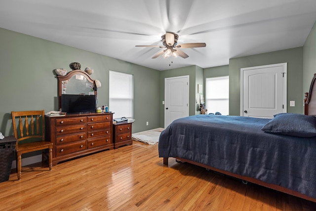 111 Oak Meadow Dr, Dunlap, TN 37327 - bedroom featuring light wood finished floors and a ceiling fan