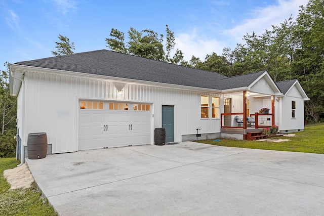 111 Oak Meadow Dr, Dunlap, TN 37327 - view of front of home featuring a shingled roof, an attached garage, driveway, and crawl space