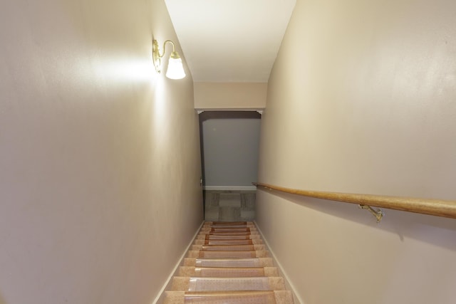 199 Falcons View Dr, Ringgold, GA 30736 - staircase featuring baseboards and carpet floors