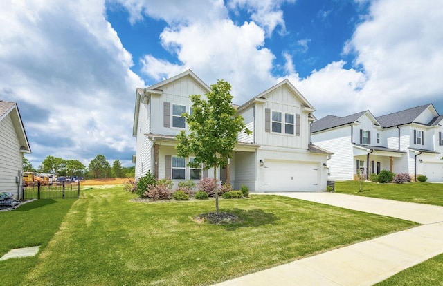 3309 Grassy Fields Ln, Apison, TN 37302 - craftsman inspired home featuring board and batten siding, concrete driveway, and a garage