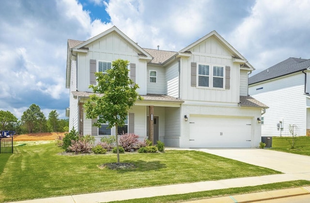 3309 Grassy Fields Ln, Apison, TN 37302 - craftsman-style house featuring board and batten siding, a garage, driveway, and a front yard