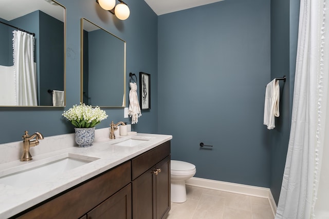 1399 Little Sorrel Rd Unit 30, Hixson, TN 37343 - full bath featuring double vanity, tile patterned floors, and a shower with curtain