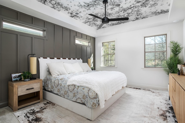 1399 Little Sorrel Rd Unit 30, Hixson, TN 37343 - bedroom featuring a raised ceiling and a ceiling fan