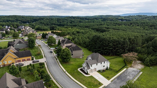 12951 Blakeslee Dr, Soddy Daisy, TN 37379 - aerial overview of property's location with a heavily wooded area and nearby suburban area
