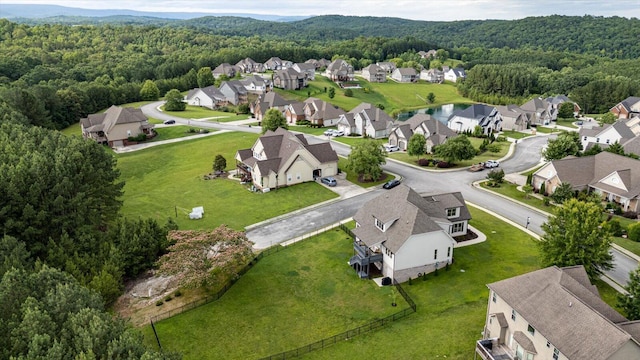 12951 Blakeslee Dr, Soddy Daisy, TN 37379 - aerial perspective of suburban area featuring a forest